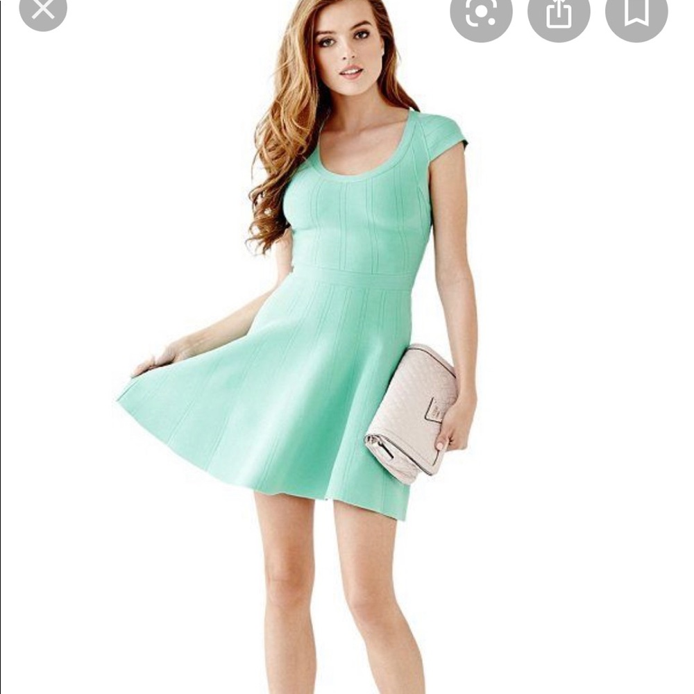 Guess Fit & Flare Stretch Dress